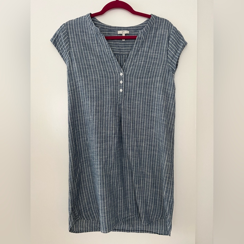 Joie striped denim mini dress